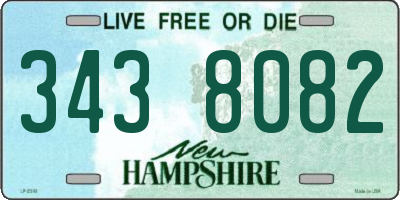 NH license plate 3438082