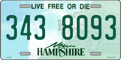 NH license plate 3438093