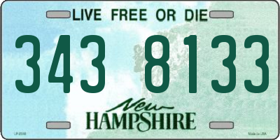 NH license plate 3438133