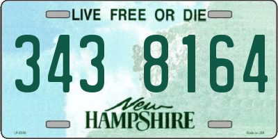 NH license plate 3438164