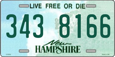 NH license plate 3438166
