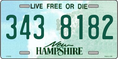 NH license plate 3438182