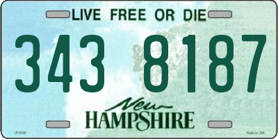 NH license plate 3438187