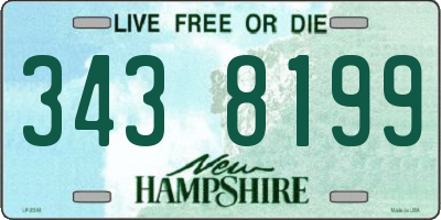 NH license plate 3438199