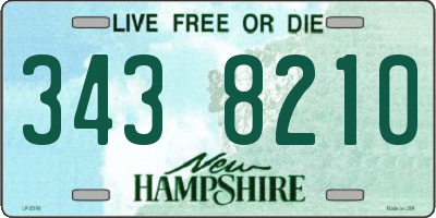 NH license plate 3438210