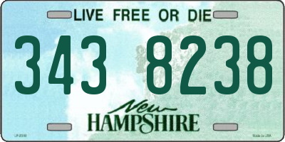 NH license plate 3438238