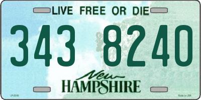 NH license plate 3438240