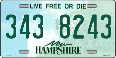 NH license plate 3438243