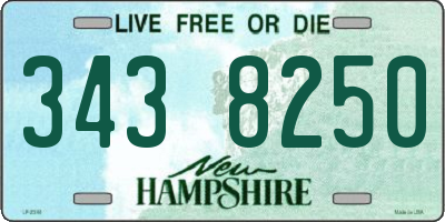 NH license plate 3438250