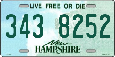 NH license plate 3438252