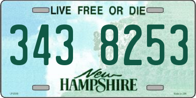 NH license plate 3438253