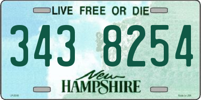NH license plate 3438254