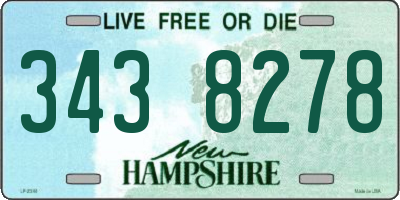NH license plate 3438278