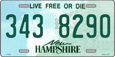NH license plate 3438290
