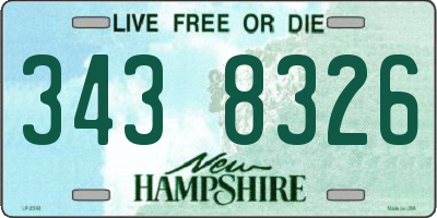 NH license plate 3438326