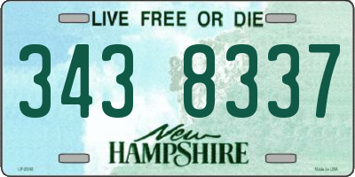 NH license plate 3438337