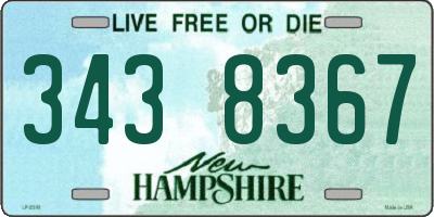 NH license plate 3438367