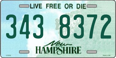 NH license plate 3438372