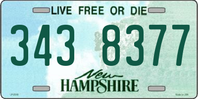 NH license plate 3438377