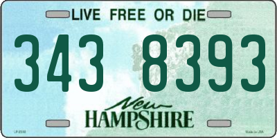 NH license plate 3438393