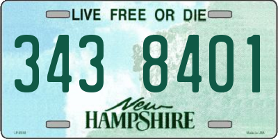 NH license plate 3438401