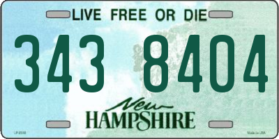 NH license plate 3438404