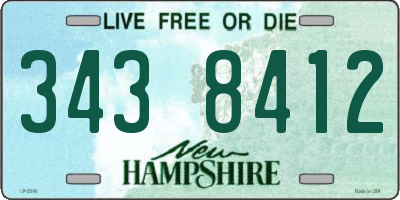 NH license plate 3438412
