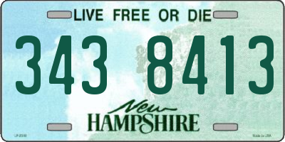 NH license plate 3438413