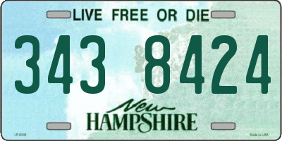 NH license plate 3438424