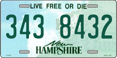 NH license plate 3438432