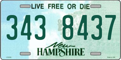 NH license plate 3438437
