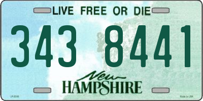 NH license plate 3438441