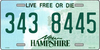 NH license plate 3438445