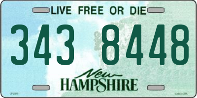 NH license plate 3438448