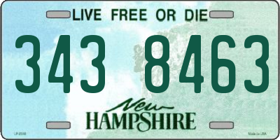 NH license plate 3438463