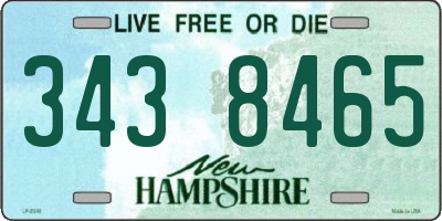 NH license plate 3438465