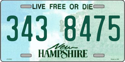 NH license plate 3438475