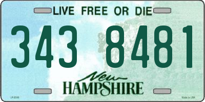 NH license plate 3438481