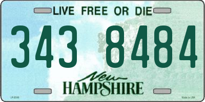 NH license plate 3438484