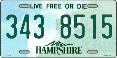 NH license plate 3438515