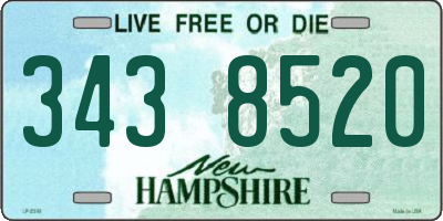 NH license plate 3438520
