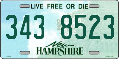 NH license plate 3438523