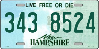 NH license plate 3438524