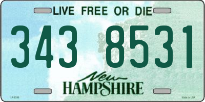 NH license plate 3438531
