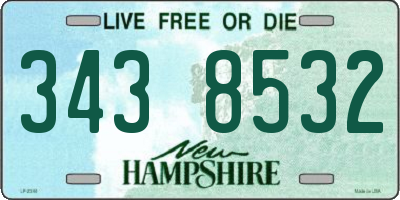 NH license plate 3438532