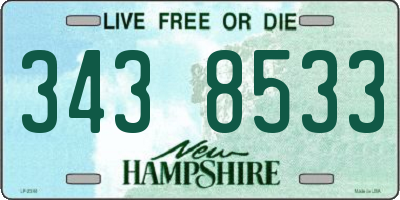 NH license plate 3438533