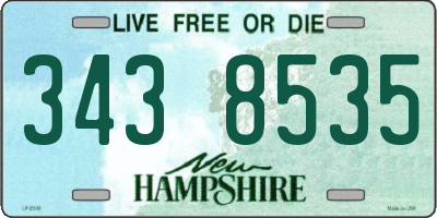 NH license plate 3438535