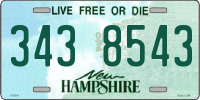 NH license plate 3438543