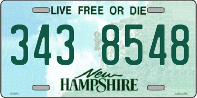 NH license plate 3438548