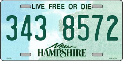 NH license plate 3438572